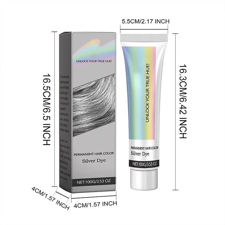 Biodye™ Stříbrná barva na vlasy 2 v 1 s výtažkem z přírodních esencí
