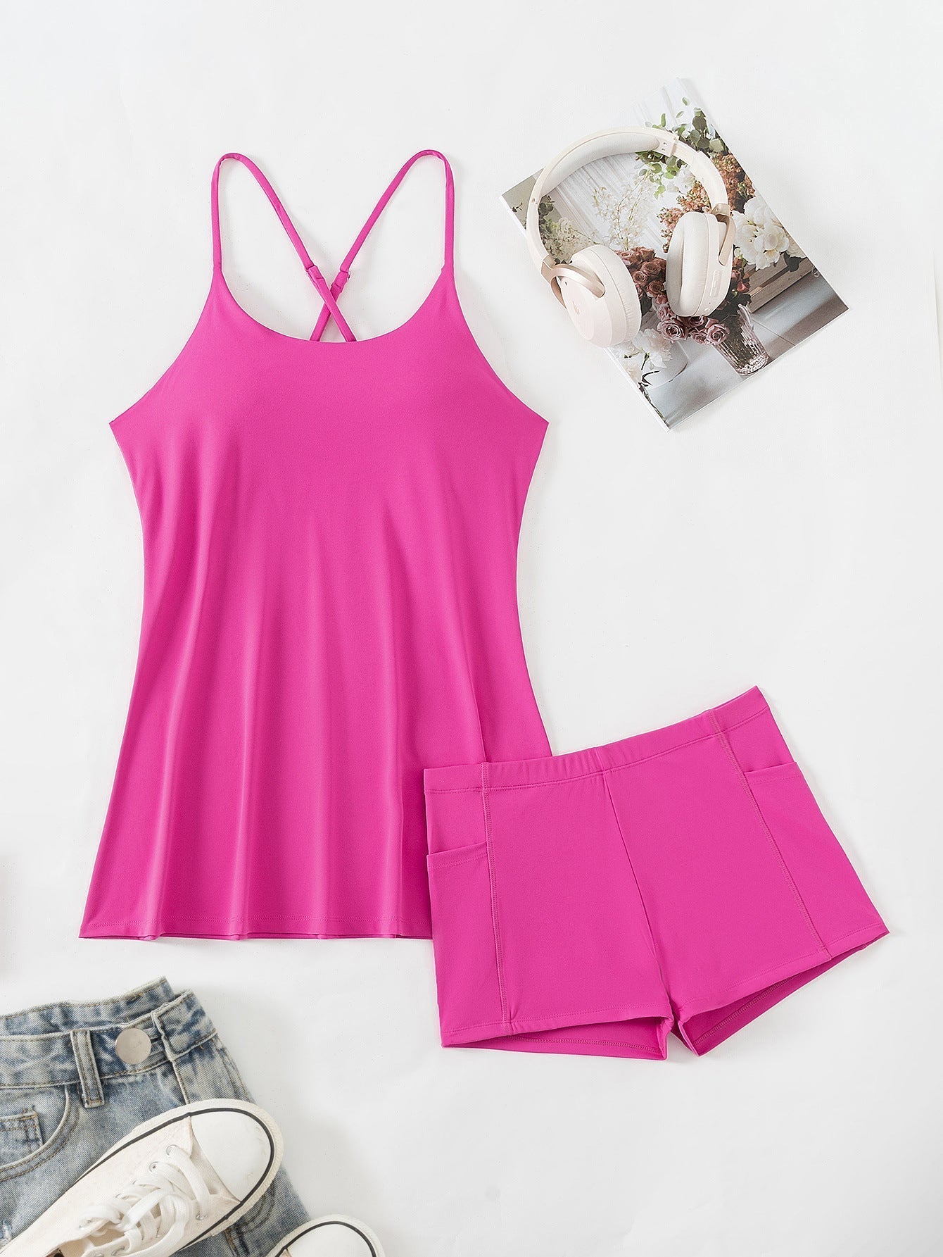 Dafne Bisio™ Pohodlné šaty s šortkami vespod