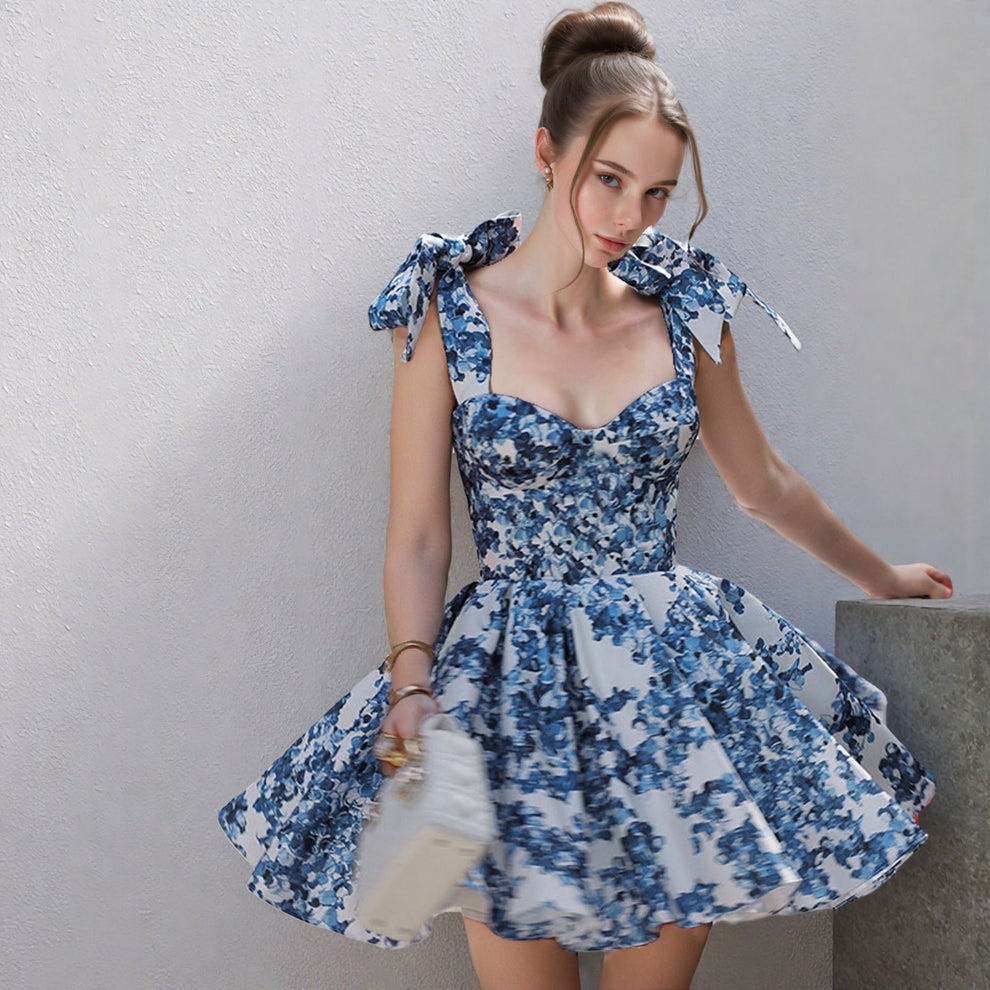 Marzia Grado™ Šaty na ramenou s květinovým potiskem