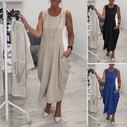 Beata Leuzzi™ Jednoduché šaty s kapsami