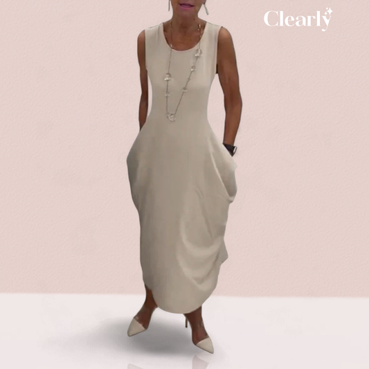 Beata Leuzzi™ Jednoduché šaty s kapsami