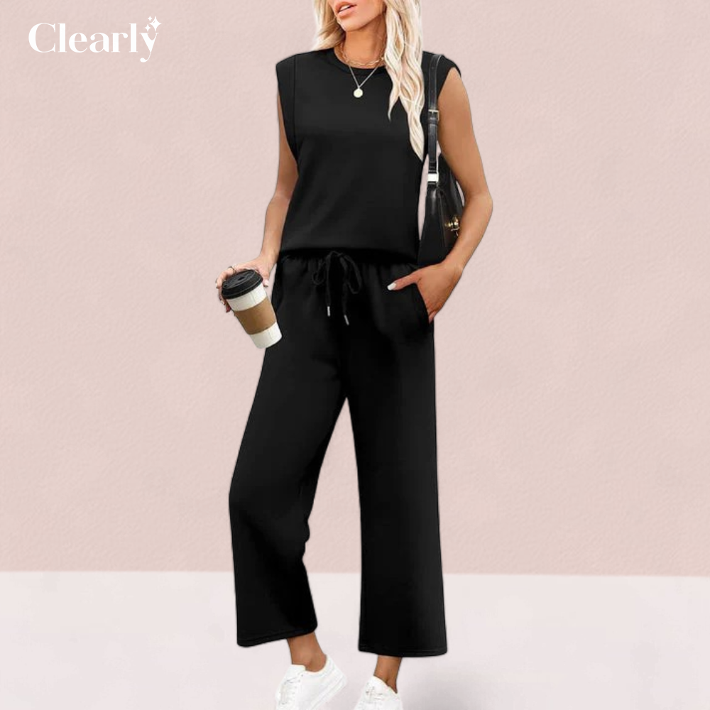 Carla Bussa™ Dvoudílná souprava bez rukávů a širokých nohavic