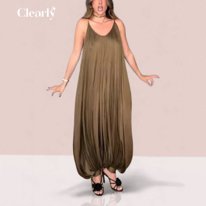 Dina Tesauro™ Plisovaný overal s tenkými ramínky