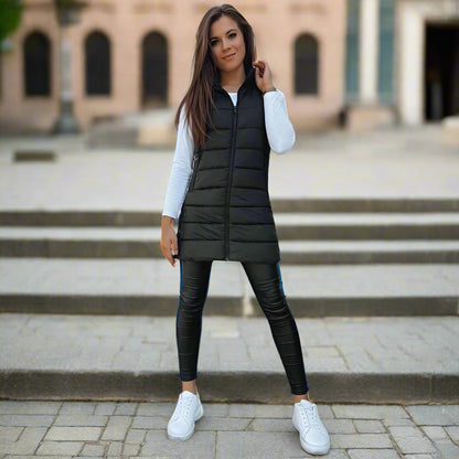 Clorinda Marchesani™ Dámská dlouhá prošívaná vesta