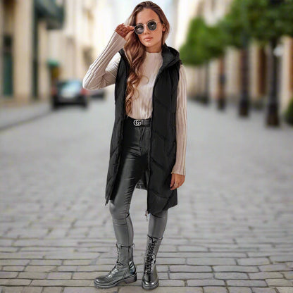 Clorinda Marchesani™ Dámská dlouhá prošívaná vesta