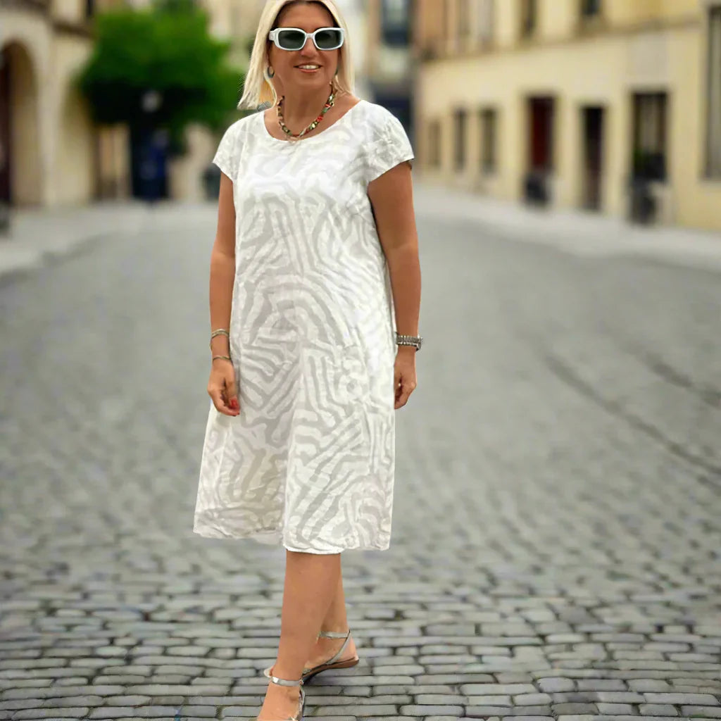 Colomba Lillo™ Boho Vintage ležérní šaty s potiskem