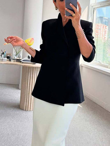 Delfina Bastone™ Elegantní sako s jedním knoflíkem