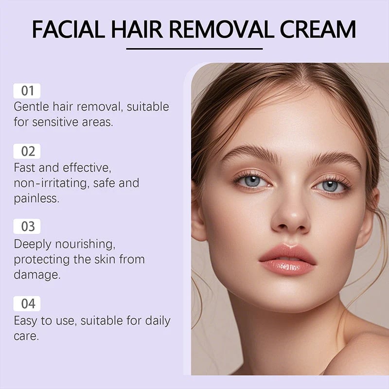 Dermade™ Jemný a bezbolestný krém na odstranění chloupků v obličeji