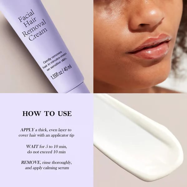 Dermade™ Jemný a bezbolestný krém na odstranění chloupků v obličeji