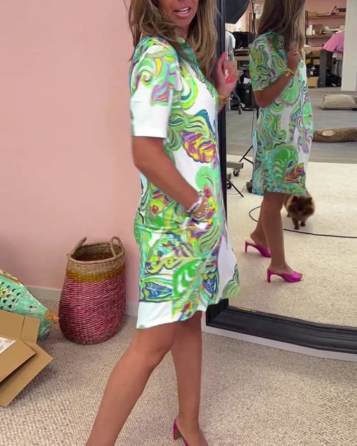 Dianora Testa™ Módní šaty s potiskem