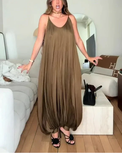 Dina Tesauro™ Plisovaný overal s tenkými ramínky