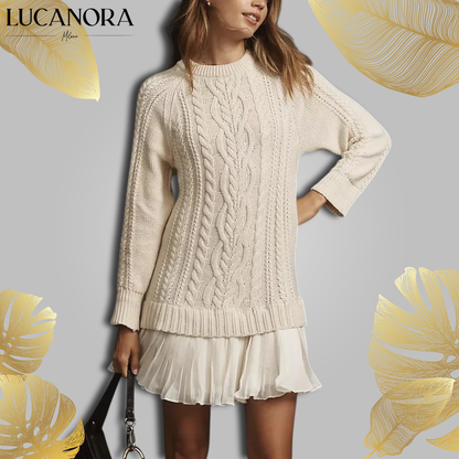 Elsa Lena™ Dámské pletené mini šaty