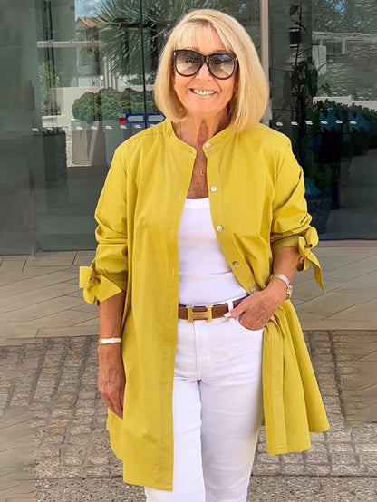 Flora Di Mascio™ Módní dlouhá košile-bunda pro ženy