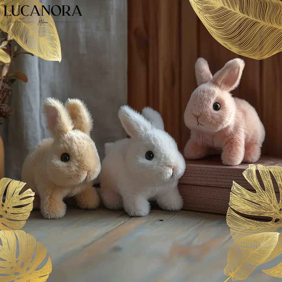 FluffyHop™ Plyšový skákající zajíček