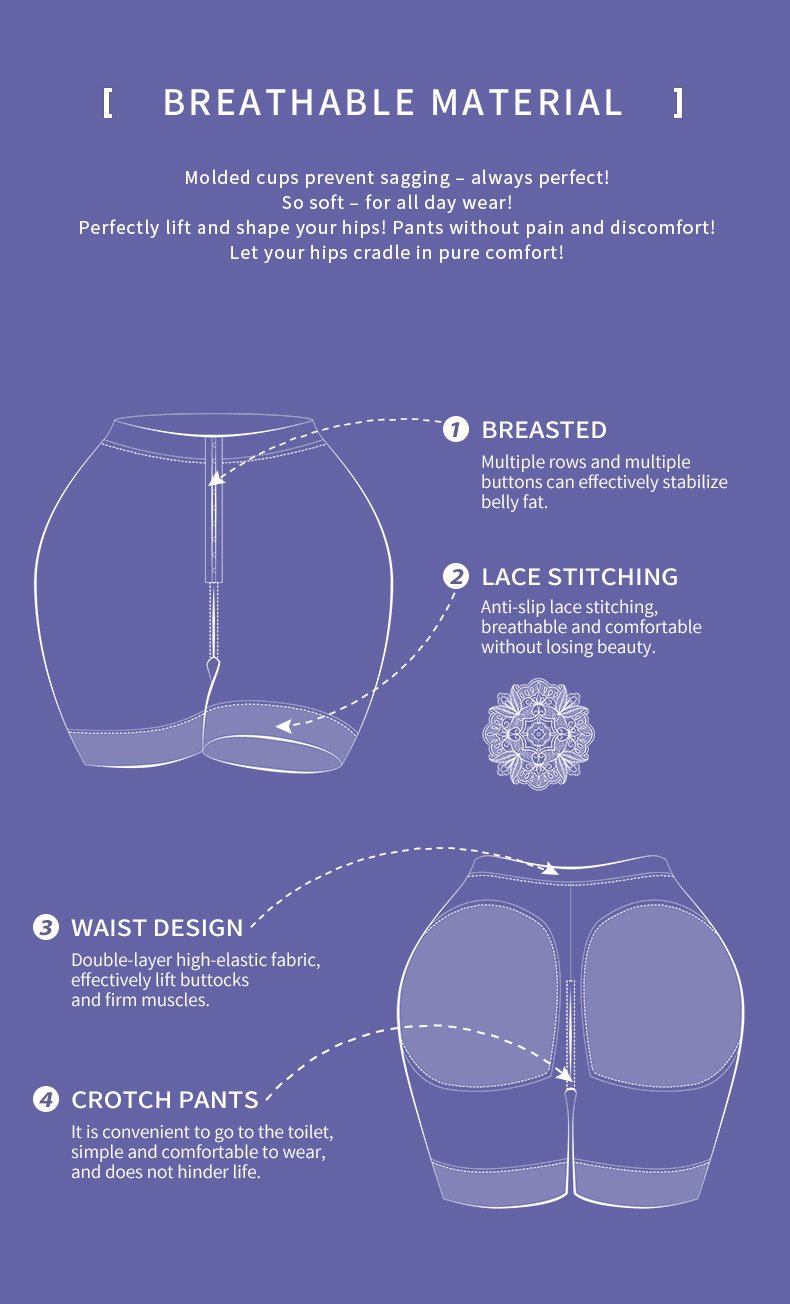 Gaia Nocera™ Tvarovací oblečení se zipem a zvýrazněným zadečkem