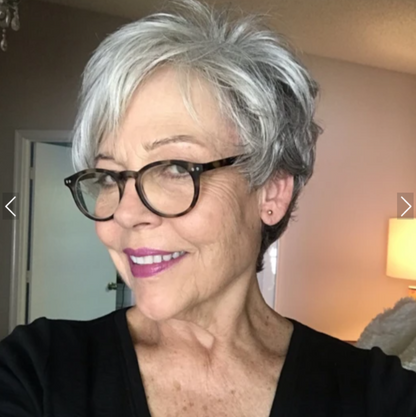 GlamTop™ Krátké dámské vlasy s ofinou