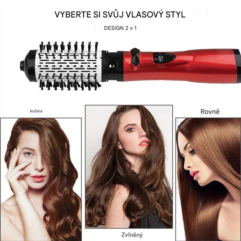 Hair Glam™️ 3 v 1 rotační kartáč, styler a vysoušeč vlasů