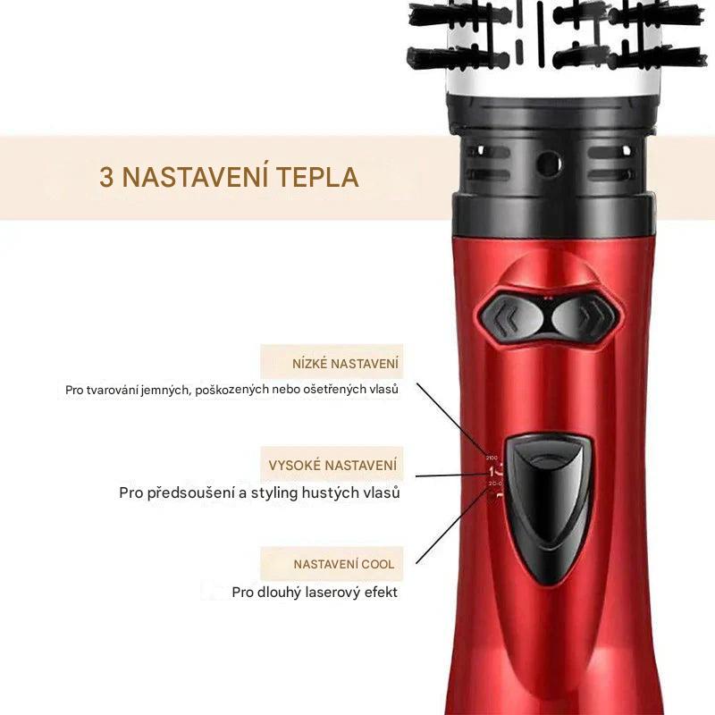 Hair Glam™️ 3 v 1 rotační kartáč, styler a vysoušeč vlasů