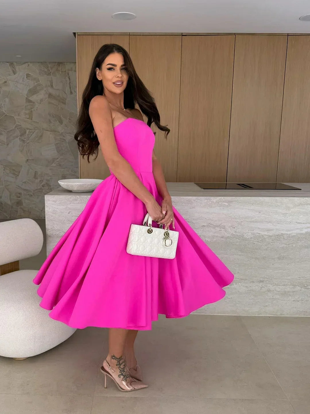 Irene Altimari™ Midi šaty bez ramínek