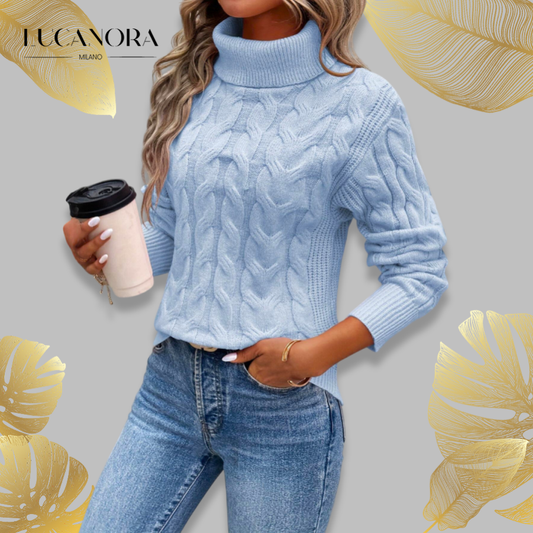 Isotta Cola™ Teplý pletený svetr s rolákem