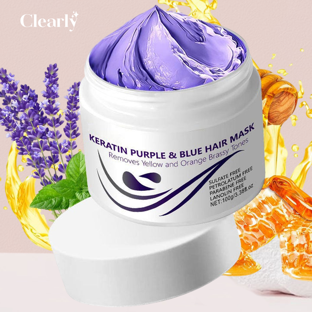 KeraGlow™ Keratinová fialová maska na vlasy