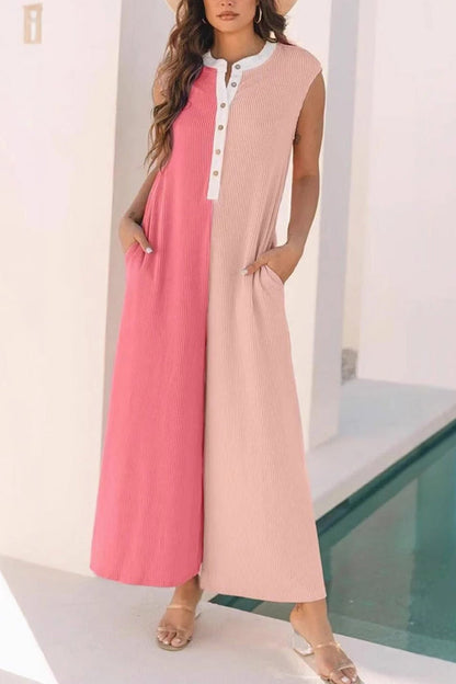 Linda Zambito™ Dámský ležérní overal s širokými nohavicemi