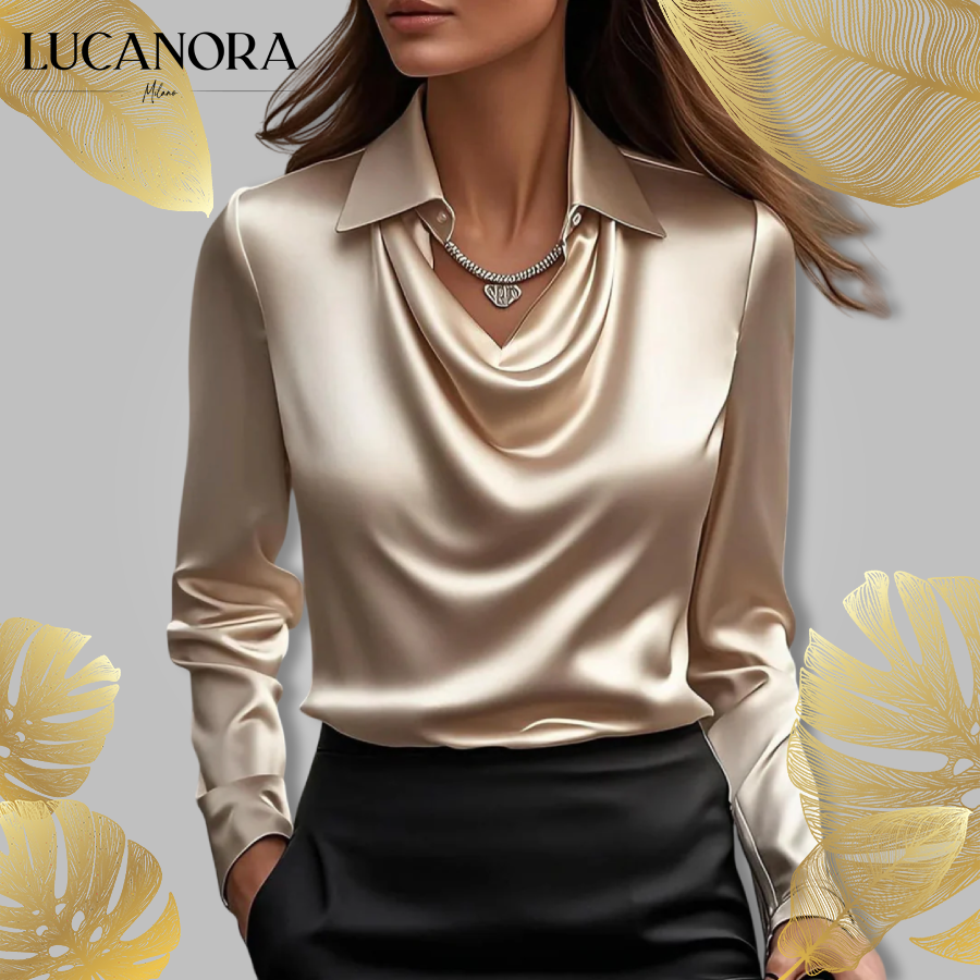 Linda Ceglia™ Luxusní halenka s dlouhým rukávem