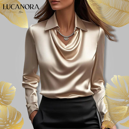 Linda Ceglia™ Luxusní halenka s dlouhým rukávem