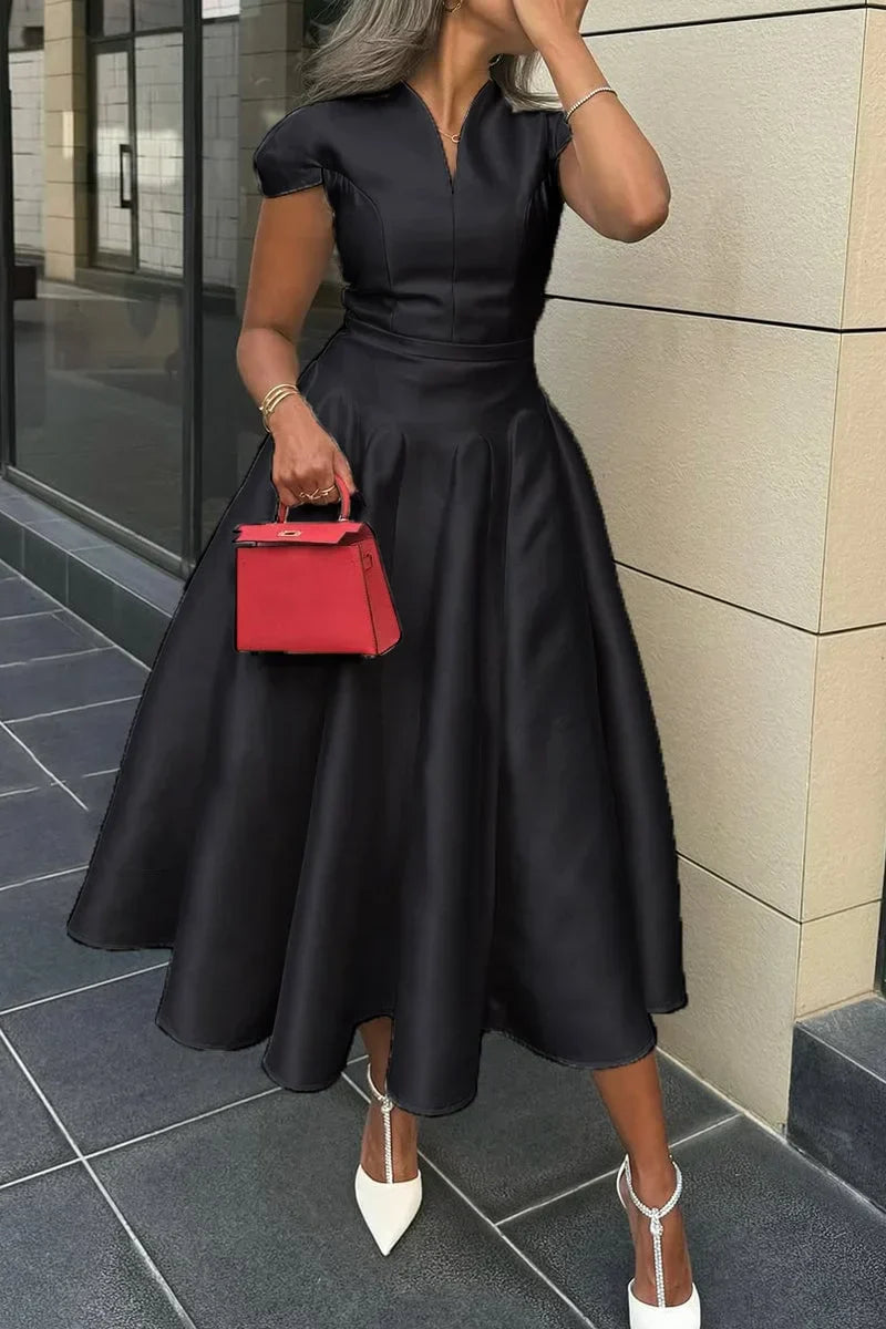 Macaria Repetto™ Dámské šaty s výstřihem do V a pasem do A