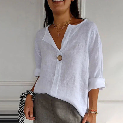 Mara Parco™ Košile s výstřihem do V a knoflíkem