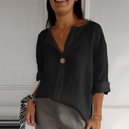 Mara Parco™ Košile s výstřihem do V a knoflíkem