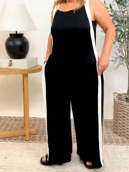 Marilena Fabian™ kombinéza se širokými nohavicemi s kontrastním stehem