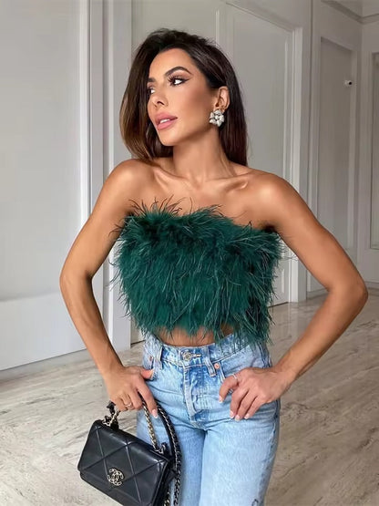 Olga Tella™ Módní nadýchaný top