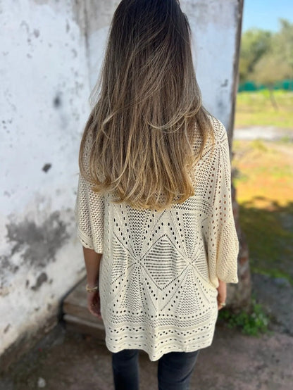 Rachele Foti™ Svetřík s dírkovaným vzorem a polodlouhými rukávy