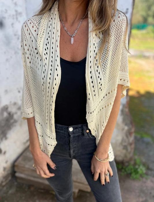 Rachele Foti™ Svetřík s dírkovaným vzorem a polodlouhými rukávy