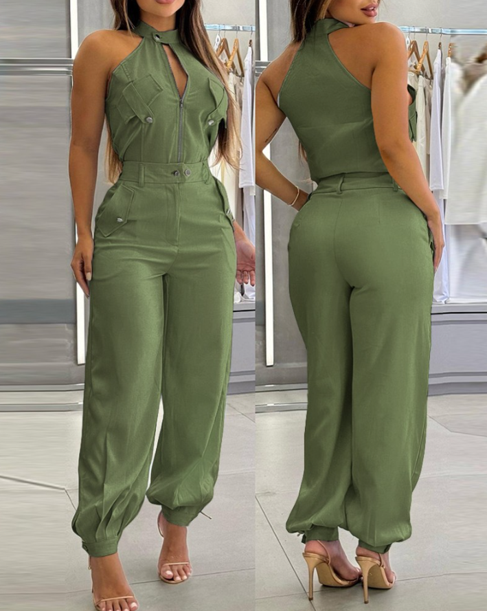 Rita Valenzano™ Dvoudílná pracovní souprava s výstřihem