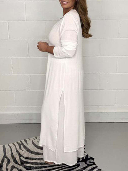 Roberta Dellucci™ Dvoudílná souprava šatů s dlouhým rozparkem