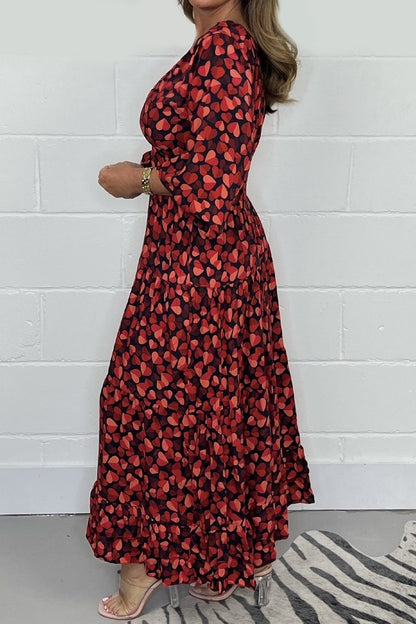 Unna Saggese™ Srdíčkové midi šaty