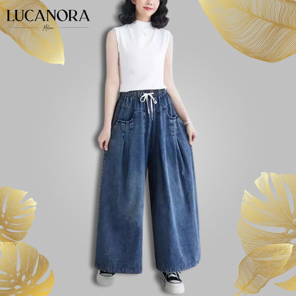 Zarina Zollo™ Vintage džíny s širokými nohavicemi